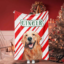 Custom Made Christmas Dog Blanket Golden Retriever - FromPhotoToPainting