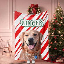 Christmas Dog Blanket for Couch with Golden Retriever - FromPhotoToPainting