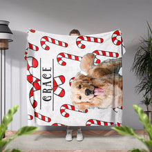 Christmas Patterned Custom Dog Blanket for Golden Retriever - FromPhotoToPainting