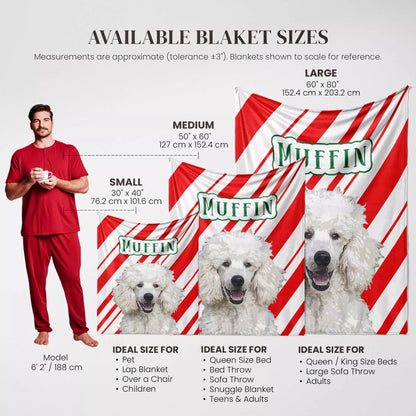 Custom Christmas Dog Blanket for Poodle Dog - FromPhotoToPainting