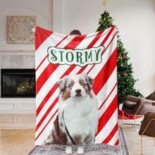 Custom Made Christmas Dog Blanket for Australian Shepherd - FromPhotoToPainting