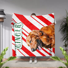 Custom Made Christmas Dog Blanket for Golden Retriever - FromPhotoToPainting