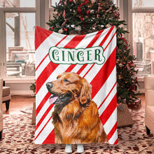 Custom Made Christmas Dog Blanket for Golden Retriever - FromPhotoToPainting