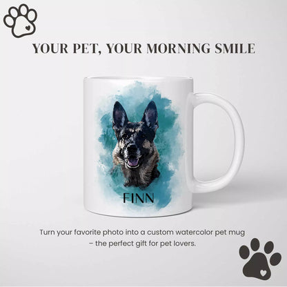 Personalized German Shepherd Mug in Blue